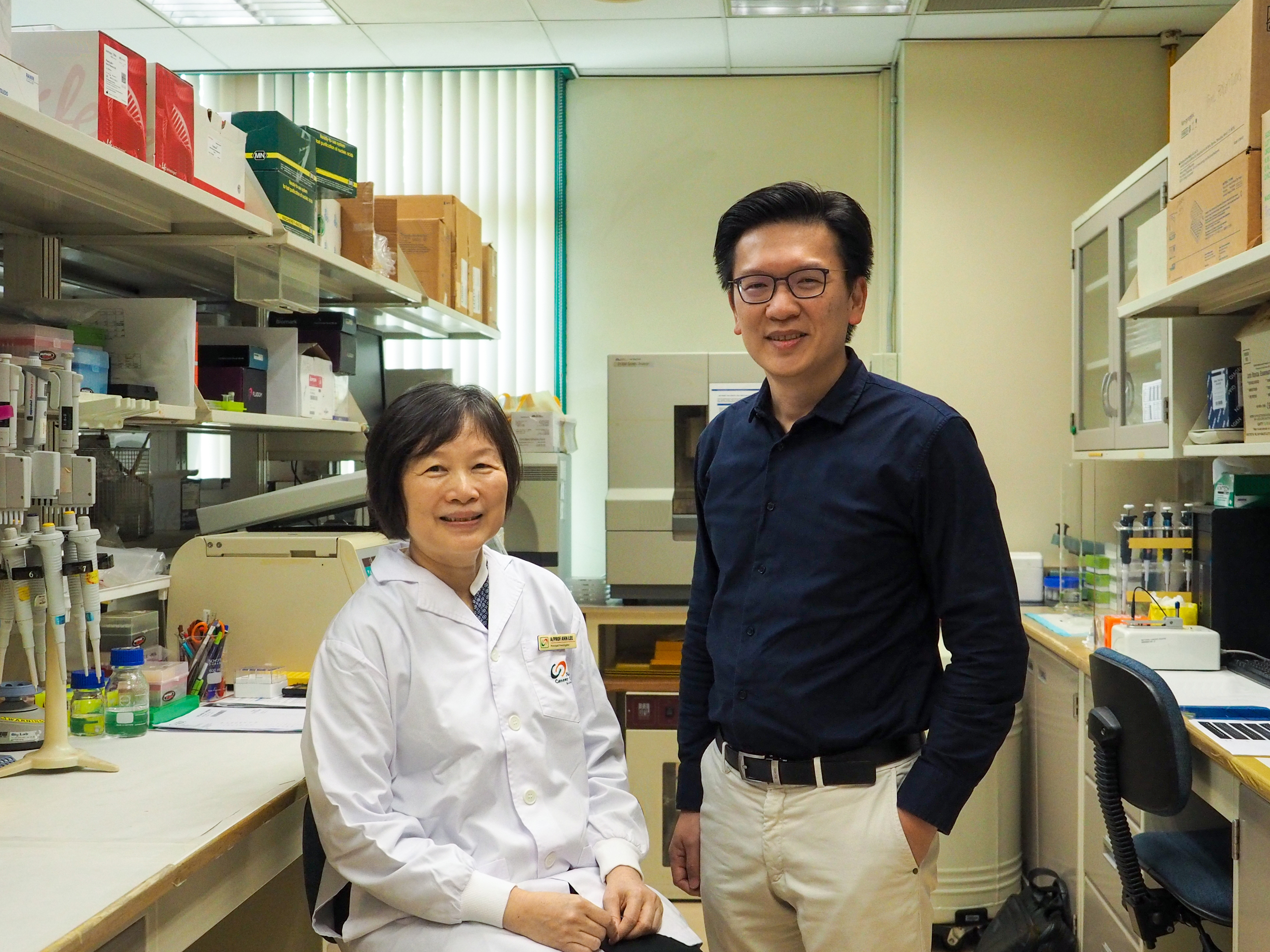 (L-R) Prof Ann Lee and Dr Tan Min-Han Photo credits National Cancer Centre Singapore 